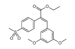 Benzeneacetic acid, α-[(3,5-dimethoxyphenyl)methylene]-4-(methylsulfonyl)-, ethyl ester, (αE) Structure