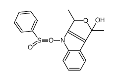 4-(benzenesulfonyl)-1,3-dimethyl-3H-furo[3,4-b]indol-1-ol结构式