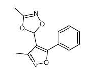 3-methyl-5-(3-methyl-5-phenyl-1,2-oxazol-4-yl)-1,4,2-dioxazole结构式