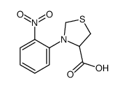 3-(2-nitrophenyl)-1,3-thiazolidine-4-carboxylic acid Structure