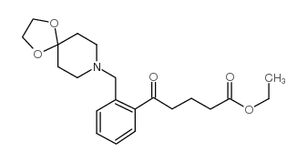 乙基 5-[2-[8-(1,4-二恶-8-氮杂螺-[4.5]癸基)甲基]苯基]-5-羰基戊酸酯结构式