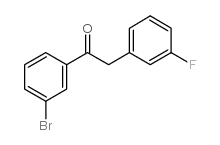 3'-BROMO-2-(3-FLUOROPHENYL)ACETOPHENONE结构式