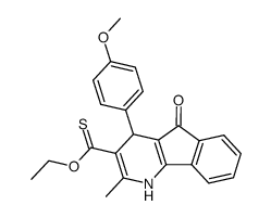2-Methyl-3-ethoxythiocarbonyl-4-(4-methoxyphenyl)-5-oxo-4,5-dihydro-1H-indeno<1,2-b>pyridine Structure