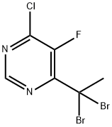 Pyrimidine, 4-chloro-6-(1,1-dibromoethyl)-5-fluoro-结构式