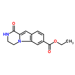 Ethyl 1-oxo-1,2,3,4-tetrahydropyrazino[1,2-a]indole-7-carboxylate结构式