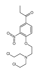 1-[4-[2-[bis(2-chloroethyl)amino]ethoxy]-3-nitrophenyl]propan-1-one结构式