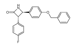 (3S,4R)-4-(4-Benzyloxy-phenyl)-3-(4-fluoro-phenyl)-azetidin-2-one Structure