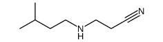 3-(3-methylbutylamino)propanenitrile结构式