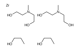 bis[[2,2'-(methylimino)bis[ethanolato]](1-)-N,O]dipropoxyzirconium structure