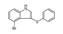 1H-Indole, 4-bromo-3-(phenylthio)结构式