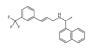 1-Naphthalenemethanamine, α-methyl-N-[(2E)-3-[3-(trifluoromethyl)phenyl]-2-propen-1-yl]-, (αR)结构式