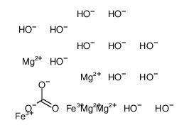 tetramagnesium,iron(3+),carbonate,dodecahydroxide结构式