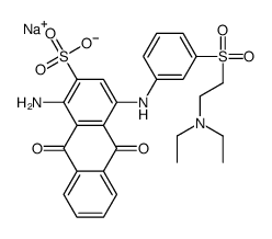 1-amino-4-[3-[[2-(diethylamino)ethyl]sulphonyl]anilino]-9,10-dihydro-9,10-dioxoanthracene-2-sulphonic acid, sodium salt structure