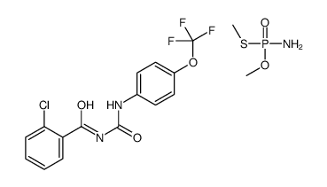 [amino(methylsulfanyl)phosphoryl]oxymethane,2-chloro-N-[[4-(trifluoromethoxy)phenyl]carbamoyl]benzamide结构式