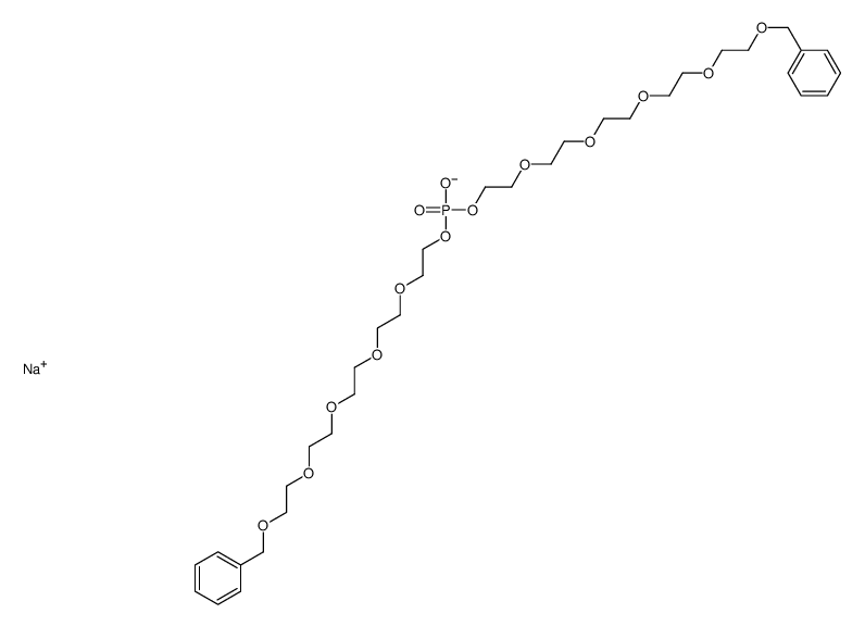 bis[1-phenyl-2,5,8,11,14-pentaoxahexadecan-16-yl] hydrogen phosphate, sodium salt structure