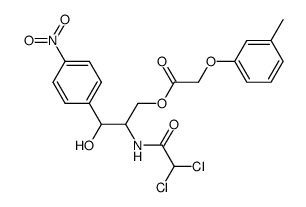 2-Dichloracetamino-1-(4-nitro-phenyl)-3-m-tolyloxyacetoxy-propanol-(1)结构式
