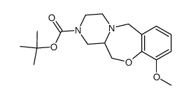 tert-butyl 10-methoxy-3,4,12,12a-tetrahydro-6H-pyrazino[2,1-c][1,4]benzoxazepine-2(1H)-carboxylate结构式