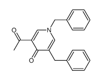 3-acetyl-1,5-dibenzyl-1H-pyridin-4-one Structure