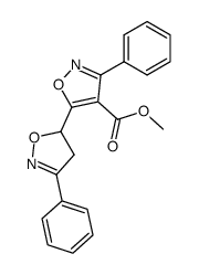 3,3'-diphenyl-4',5'-dihydro-[5,5']biisoxazolyl-4-carboxylic acid methyl ester Structure