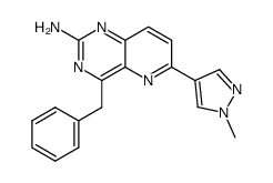 4-benzyl-6-(1-methyl-1H-pyrazol-4-yl)pyrido[3,2-d]pyrimidin-2-ylamine结构式