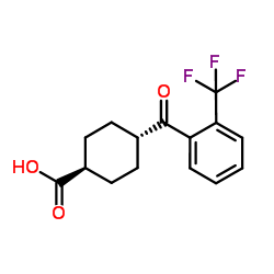 trans-4-[2-(Trifluoromethyl)benzoyl]cyclohexanecarboxylic acid Structure