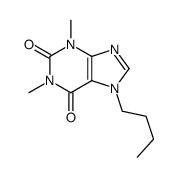 7-butyl-1,3-dimethylpurine-2,6-dione Structure