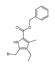 4-ethyl-5-bromomethyl-3-methyl-pyrrole-2-carboxylic acid benzyl ester结构式