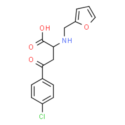 4-(4-Chlorophenyl)-2-[(2-furylmethyl)amino]-4-oxobutanoic acid Structure