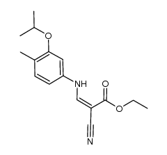 2-cyano-3-(3-isopropyloxy-4-methylphenylamino)acrylic acid ethyl ester Structure