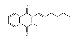 2-hydroxy-3(1'-hexenyl)-1,4-naphthoquinone Structure