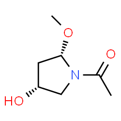 3-Pyrrolidinol, 1-acetyl-5-methoxy-, (3R-cis)- (9CI) structure