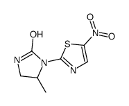 5-methyl-1-(5-nitro-1,3-thiazol-2-yl)imidazolidin-2-one结构式