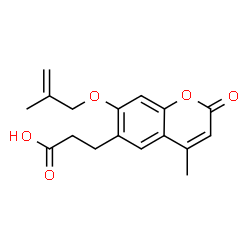 3-{4-methyl-7-[(2-methylprop-2-en-1-yl)oxy]-2-oxo-2H-chromen-6-yl}propanoic acid Structure