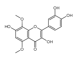 2-(3,4-dihydroxyphenyl)-3,7-dihydroxy-5,8-dimethoxy-4H-chromen-4-one结构式