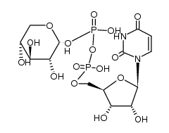 diphosphoric acid 1-uridin-5'-yl ester 2-D-xylopyranosyl ester Structure