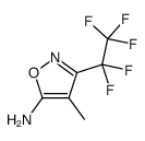 4-methyl-3-(1,1,2,2,2-pentafluoroethyl)-1,2-oxazol-5-amine结构式