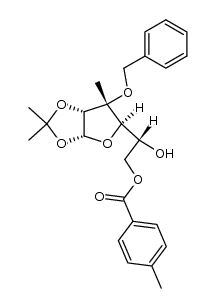 3-O-benzyl-1,2-O-isopropylidene-3-C-methyl-6-O-methylbenzoyl-α-D-allofuranose Structure