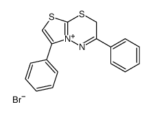 3,6-diphenyl-7H-[1,3]thiazolo[2,3-b][1,3,4]thiadiazin-4-ium,bromide结构式