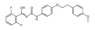 2,6-difluoro-N-[[4-[2-(4-methoxyphenyl)ethoxy]phenyl]carbamoyl]benzamide结构式