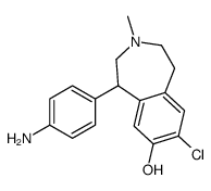 5-(4'-aminophenyl)-8-chloro-2,3,4,5-tetrahydro-3-methy-1H-3-benzazepin-7-ol Structure