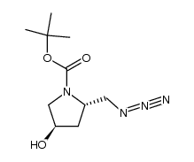 (2S,4R)-tert-butyl 2-(azidomethyl)-4-hydroxypyrrolidine-1-carboxylate Structure