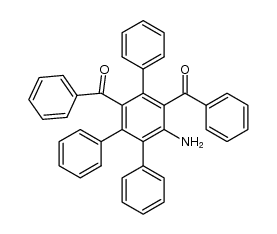 (6'-amino-4'-phenyl-[1,1':2',1''-terphenyl]-3',5'-diyl)bis(phenylmethanone) Structure