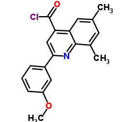 2-(3-Methoxyphenyl)-6,8-dimethyl-4-quinolinecarbonyl chloride结构式