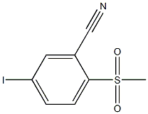 5-iodo-2-(methylsulfonyl)benzonitrile结构式