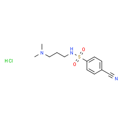 4-cyano-N-[3-(dimethylamino)propyl]benzene-1-sulfonamide hydrochloride Structure