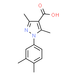 1-(3,4-Dimethylphenyl)-3,5-dimethyl-1H-pyrazole-4-carboxylic acid结构式