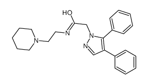 2-(4,5-diphenylpyrazol-1-yl)-N-(2-piperidin-1-ylethyl)acetamide Structure