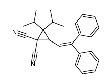 1,1-dicyano-2-(2,2-diphenylvinyl)-3,3-diisopropylcyclopropane结构式