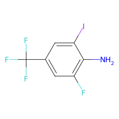 2-Fluoro-6-iodo-4-(trifluoromethyl)aniline结构式