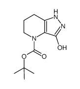 tert-Butyl 3-hydroxy-6,7-dihydro-1H-pyrazolo[4,3-b]pyridine-4(5H)-carboxylate Structure
